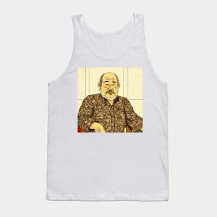 Asian painting. An elderly bearded man looking at camera Tank Top